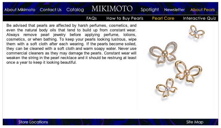 Mikimoto America screenshot 2